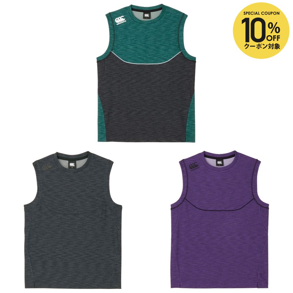 Shirts - 【10％OFFクーポン対象】カンタベリー CANTERBURY ラグビーウェア メンズ WORKOUT SLEEVELESS RTM32614 2026SS