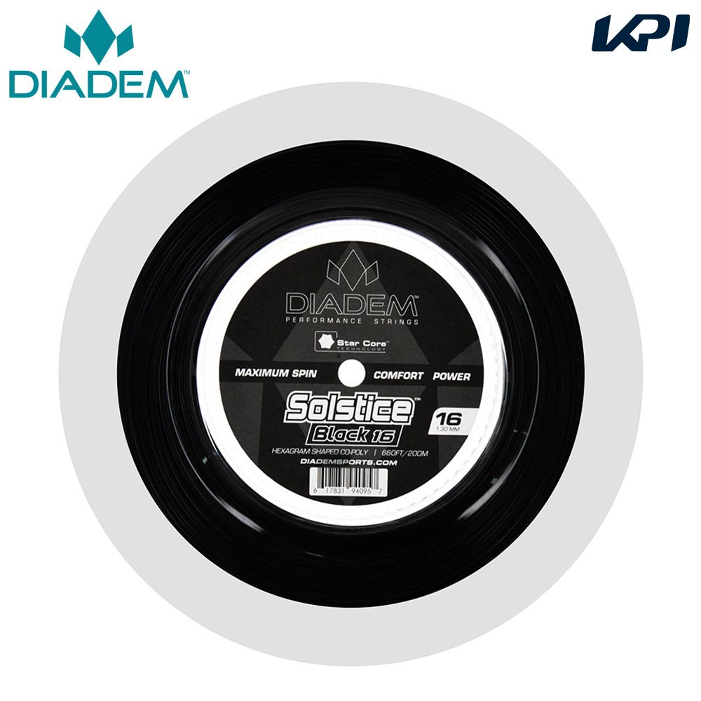 【10%OFFクーポン対象】ダイアデム DIADEM テニスガット・ストリング Solstice Black ソルティス ブラック 17 200mロール DIA-TFA016