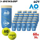 「あす楽対応」ダンロップ DUNLOP Australian Open オーストラリアンオープン 大会使用球 公式ボール AO 2球入 2個入 1箱=30缶〔60球〕 テニスボール　DAOAYL2DOZ DAOAYL2CS60 『即日出荷』