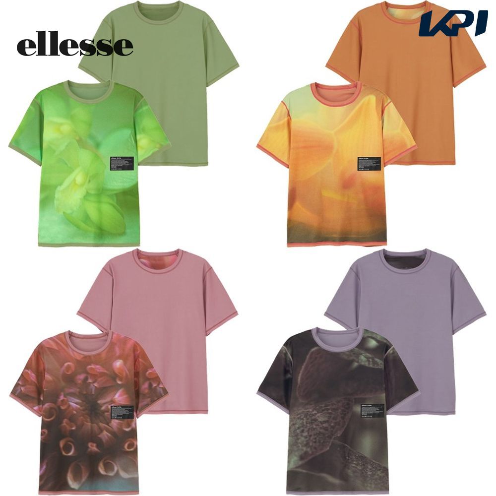 【全品10％OFFクーポン▼】エレッセ Ellesse テニスウェア ユニセックス W.P.D.ダブルフェイスショートスリーブティ EU123101- 2023SS