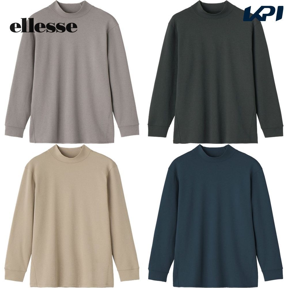 エレッセ Ellesse テニスウェア ユニセックス Medium Thickness L/S Mock Neck Shirt EU323151 2023FW