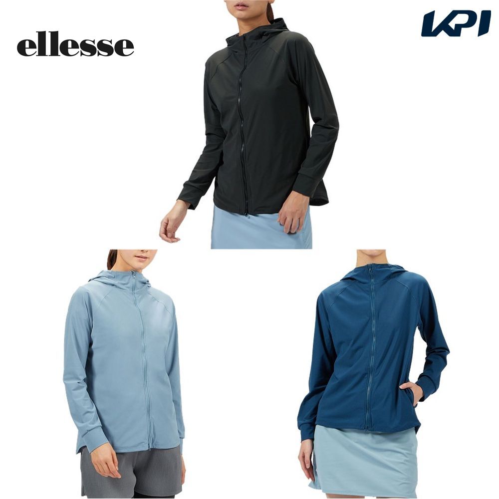 【全品10％OFFクーポン▼】エレッセ Ellesse テニスウェア レディース 4WAYストレッチUVフーディ EW323100 2023SS