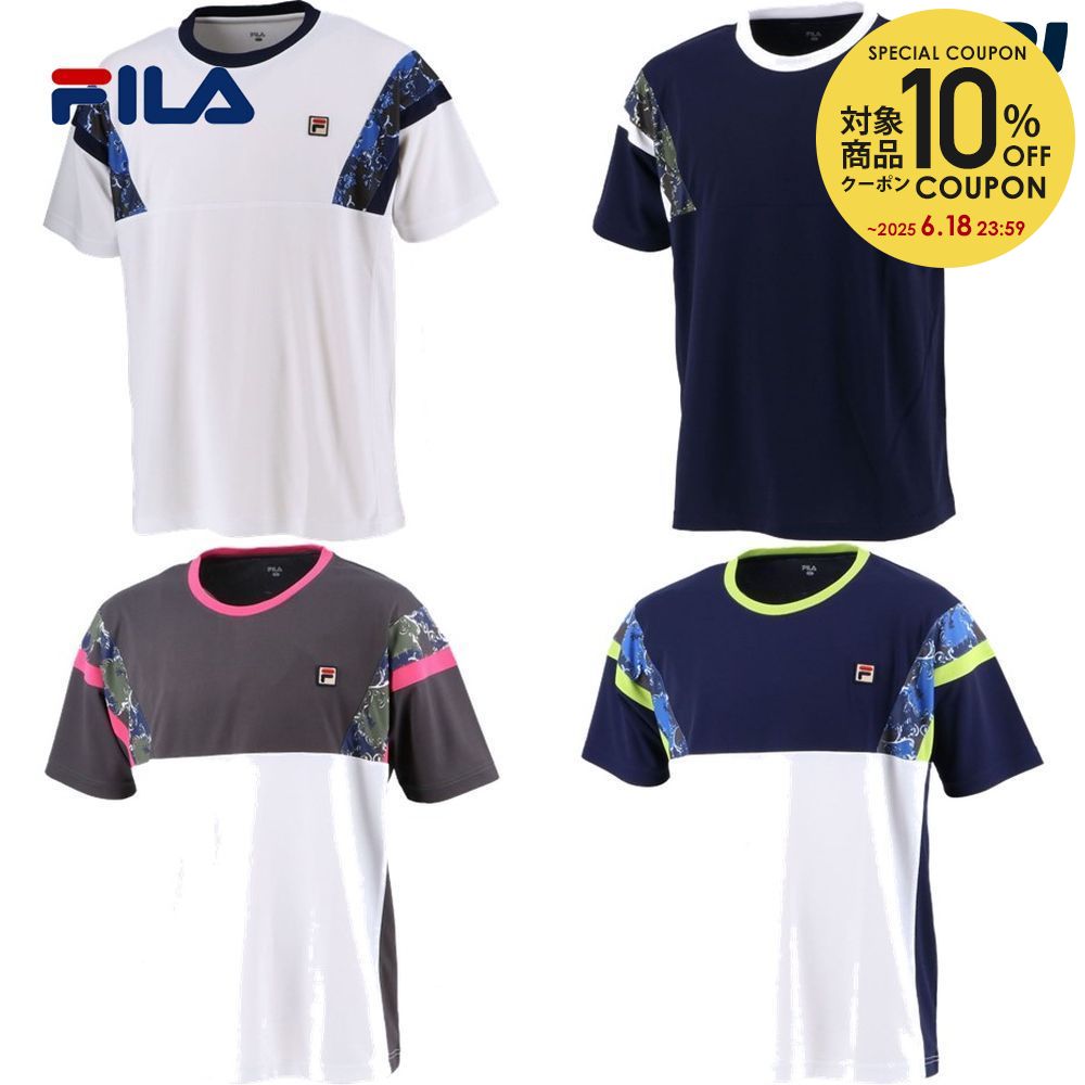 【全品10%OFFクーポン〜8/23】「あす楽対応」フィラ FILA テニスウェア メンズ ゲームシャツ VM5495 2020FW 『即日出荷』