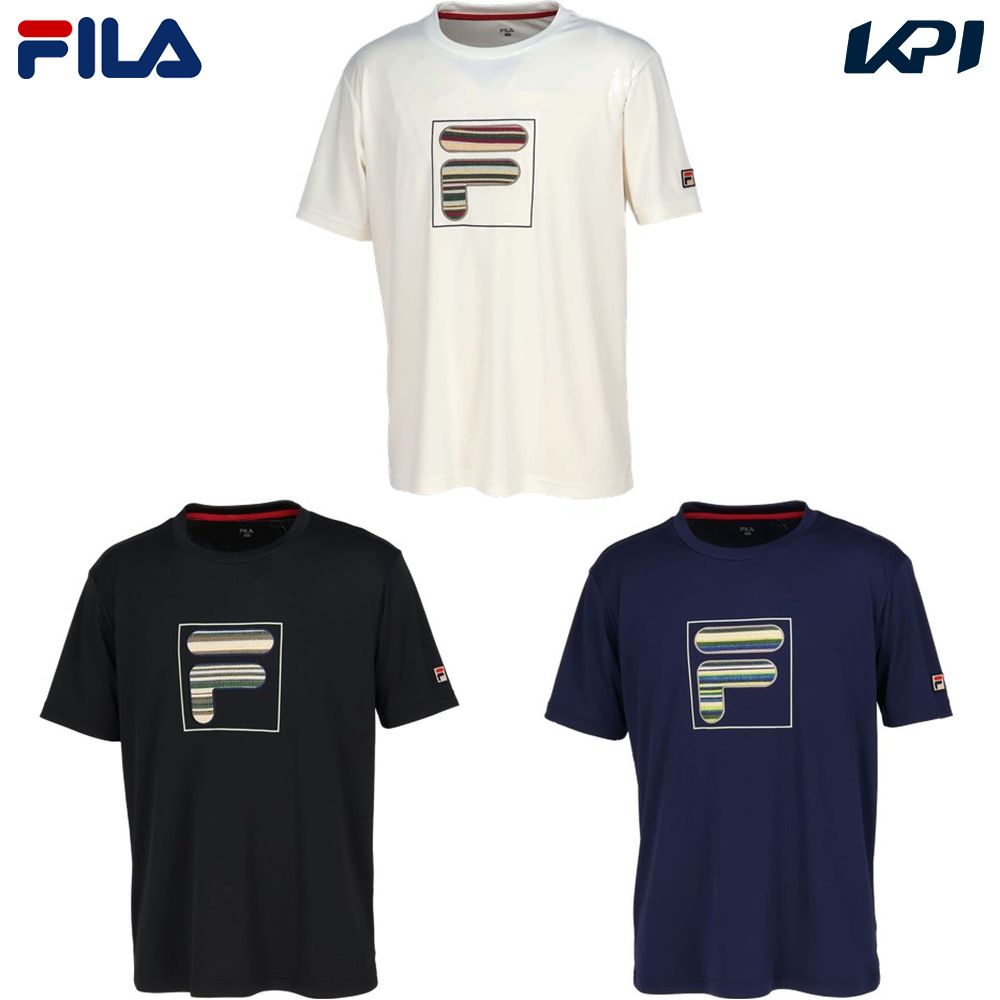 【全品10％OFFクーポン 】フィラ FILA テニスウェア メンズ アップリケTシャツ VM5622 2023FW