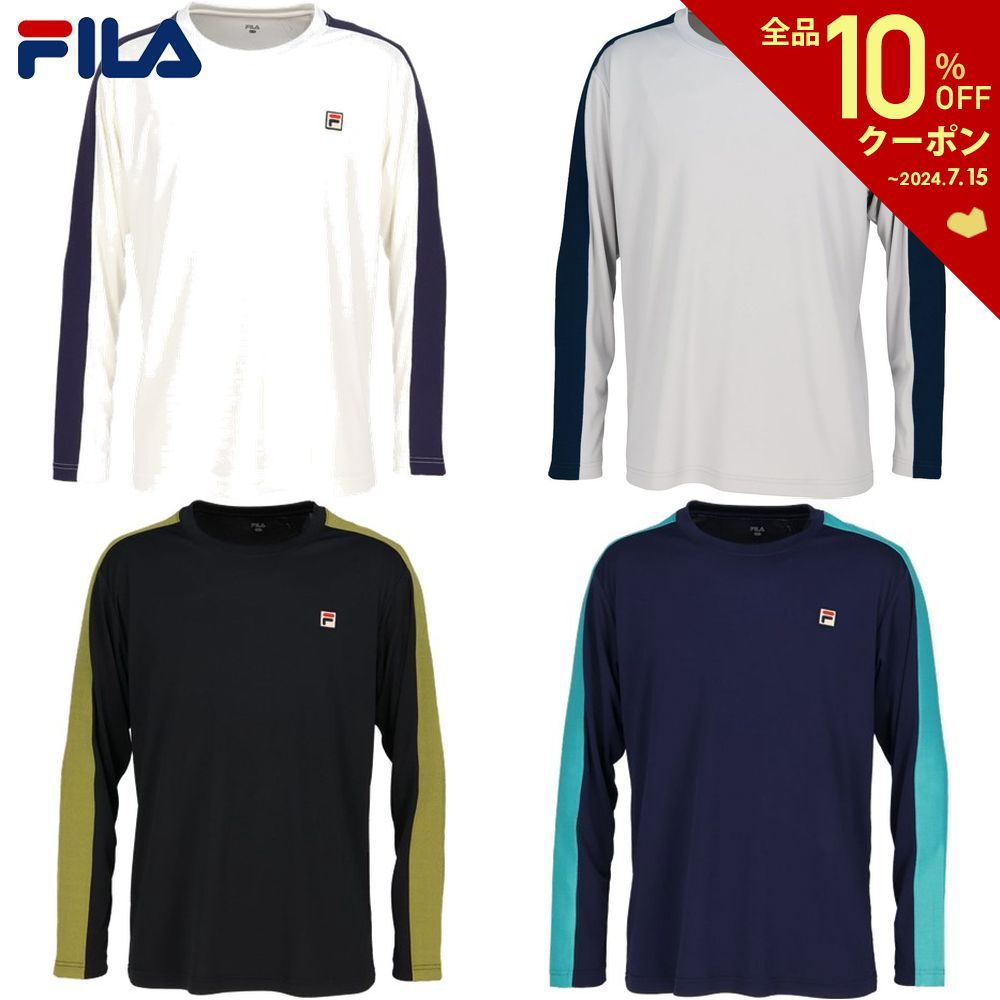 【全品10％OFFクーポン 】フィラ FILA テニスウェア メンズ ロングスリーブシャツ VM5626 2023FW