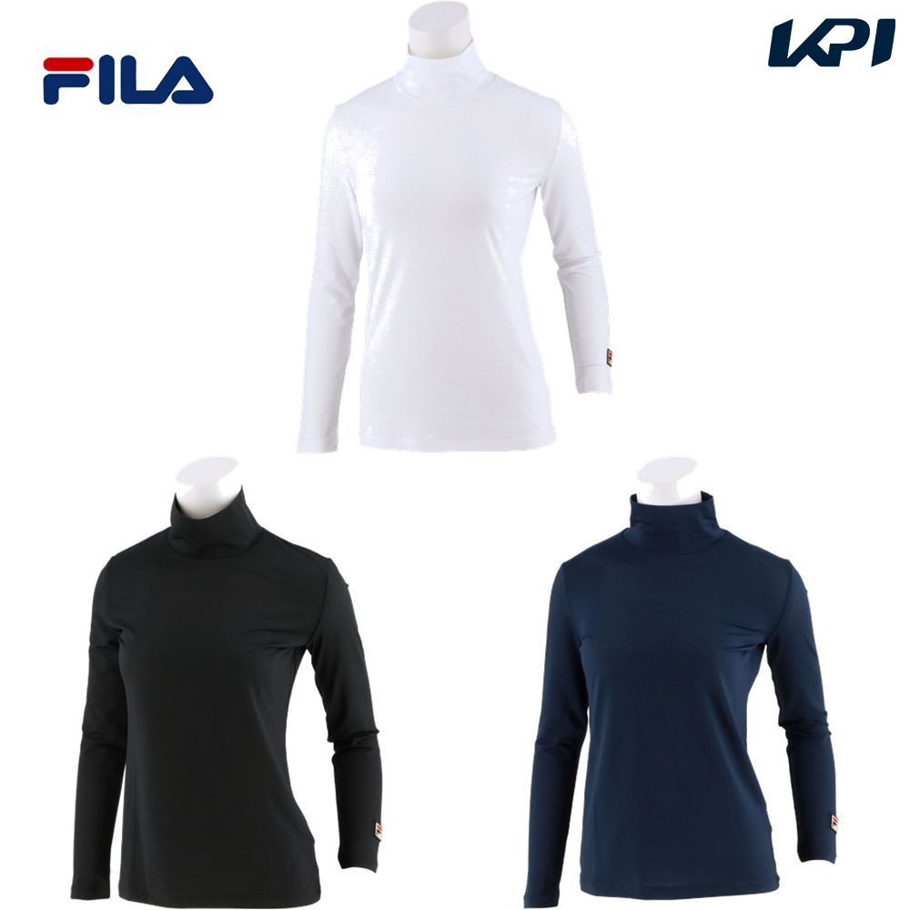 【全品10％OFFクーポン▼】フィラ FILA テニスウェア レディース Wメッシュハイネックロングスリーブシャツ VL8032 2022SS