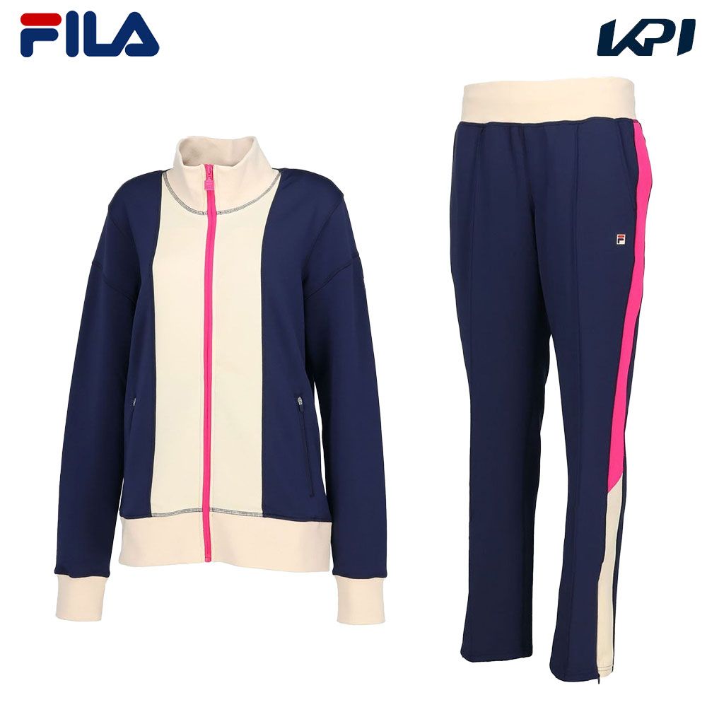 【全品10％OFFクーポン▼】「あす楽対応」フィラ FILA テニスウェア レディース 【上下セット】トラックジャケット FBM5057＋パンツFBM5058 KPI限定モデル FBM5057-FBM5058 2023FW 『即日出荷』