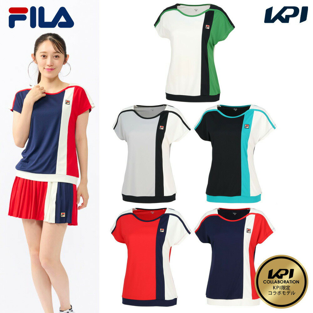 楽天KPI【全品10％OFFクーポン▼】「あす楽対応」【別注数量限定】フィラ FILA テニスウェア レディース ゲームシャツKPI限定コラボモデル VL2760 2023FW『即日出荷』