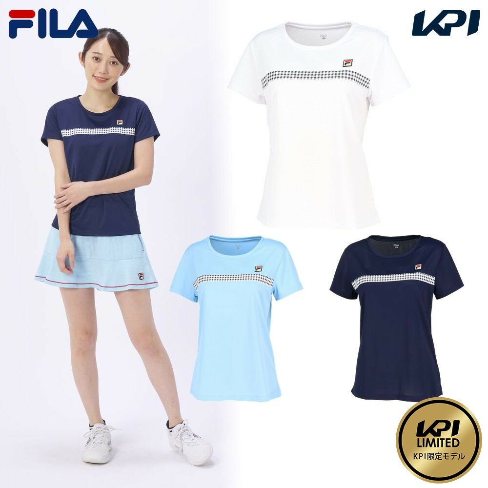 【全品10%OFFクーポン】フィラ FILA レディース テニス ウェア フラスコネック Tシャツ タイダイ柄 VL2623