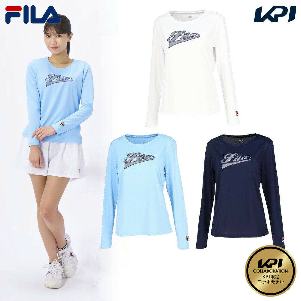 あす楽対応 フィラ FILA テニスウェア レディース アップリケロングスリーブTシャツ KPI限定コラボモデル VL2891 2024SS 即日出荷 