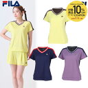 【10%OFFクーポン対象】フィラ FILA テニスウェア レディース ゲームシャツ VL2933 2024FW