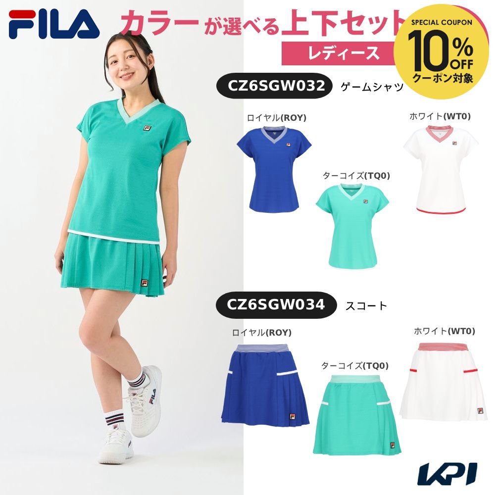 ������10��OFF�����ݥ��3/15�ۡھ岼���åȡۥե��� FILA �ƥ˥������� ��ǥ����� �����ॷ��ġߥ������� CZ6SGW032-CZ6SGW034 ...