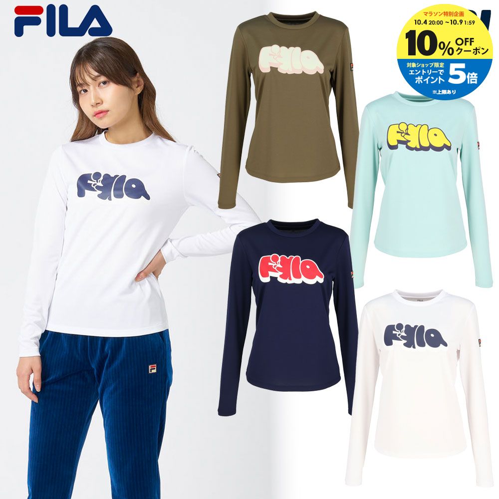 【エントリーでP5倍▲10/4 20時〜】フィラ FILA テニスウェア レディース ロングスリーブグラフィックTシャツ CZ6FGW025 2026FW