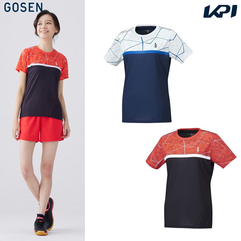 【10%OFFクーポン対象】ゴーセン GOSEN テニスウェア レディース ゲームシャツ T2215 2022FW