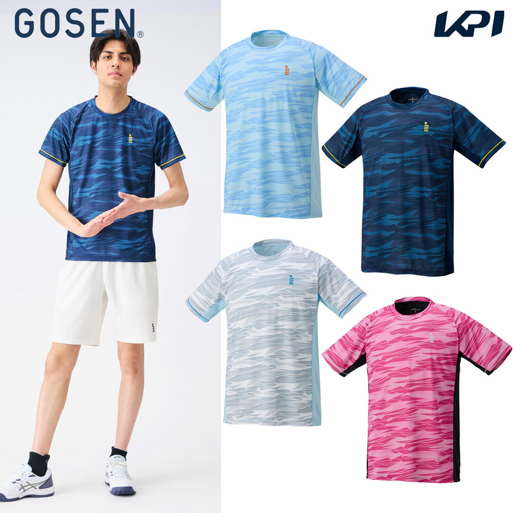 【全品10％OFFクーポン】ゴーセン GOSEN テニスウェア ユニセックス ゲームシャツ T2452 2024FW