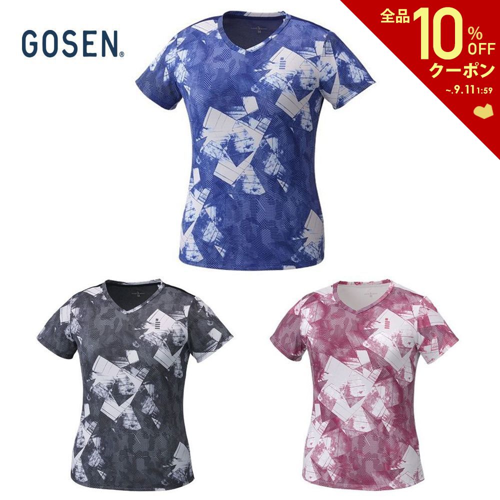 【全品10％OFFクーポン 】ゴーセン GOSEN テニスウェア レディース ゲームシャツ T1961 2019FW