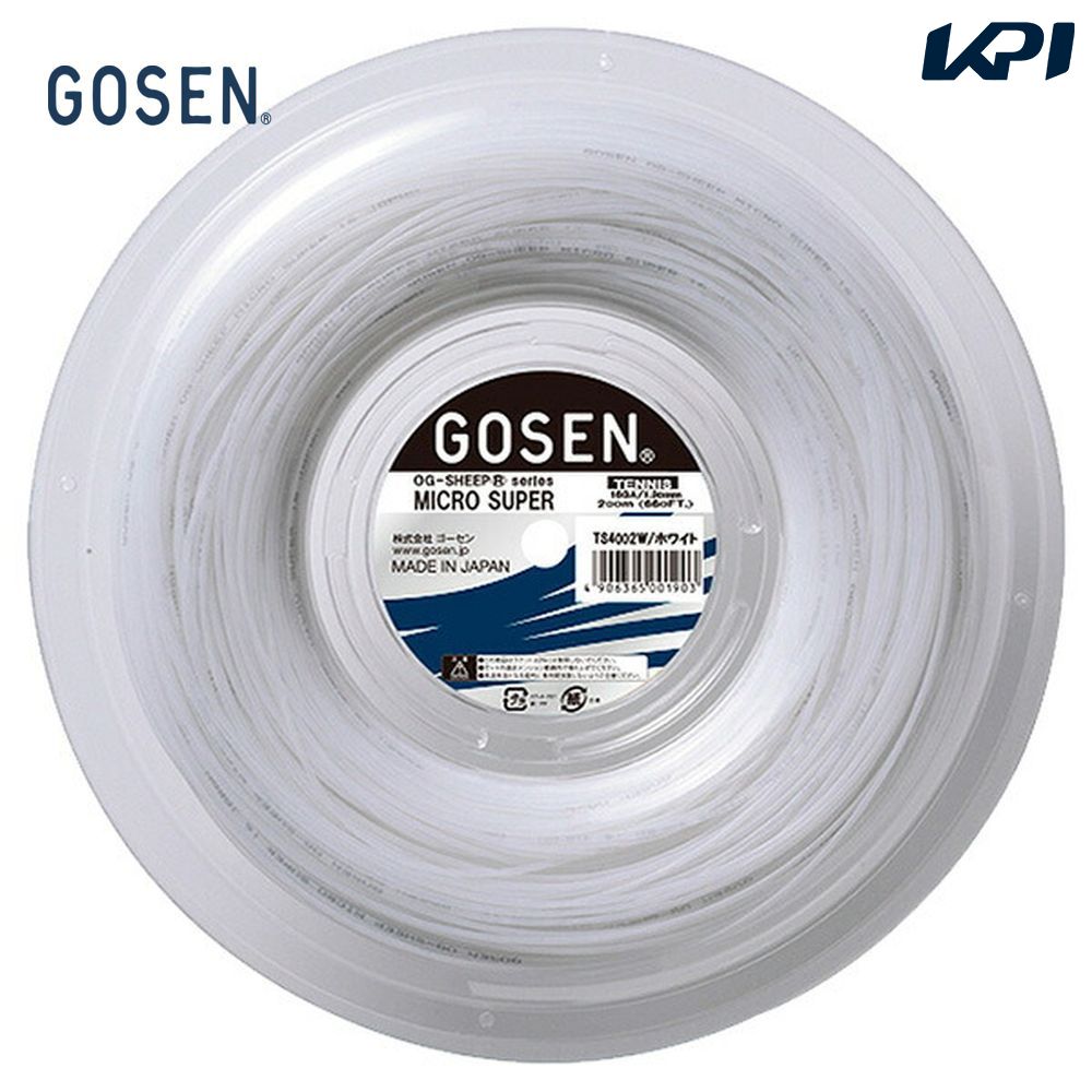 【全品10％OFFクーポン▼】「あす楽対応」GOSEN（ゴーセン）「オージーシープ ミクロスーパー16 OG-SHEEP MICRO SUPER 16 240mロール」ts4002 硬式テニスストリング（ガット）『即日出荷』