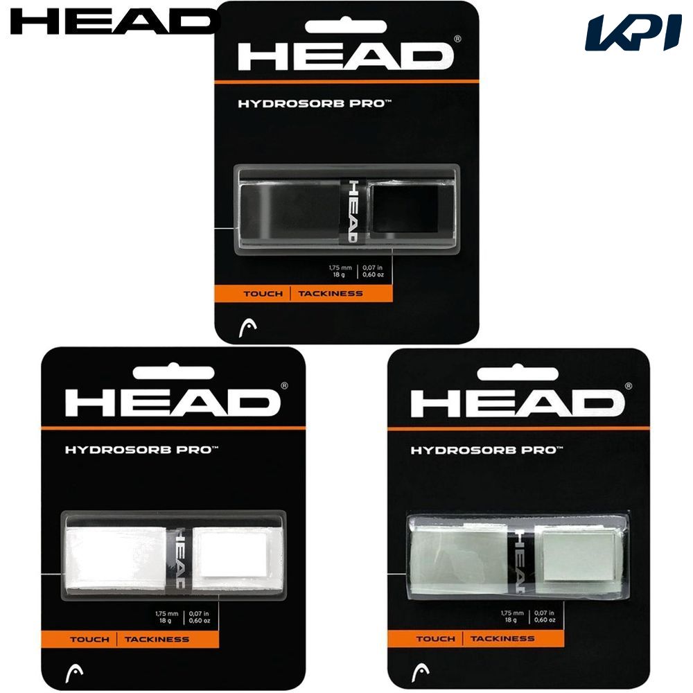 ブラック(BK) ホワイト(WH) メーカー希望小売価格はメーカーカタログに基づいて掲載しています。 HEADのツアー系ラケットに使用されている元巻きグリップ。1.75mm厚でしっくりとしたグリップとタッチを感じられます。 商品説明 素材・材質：ポリウレタン原産国：台湾 ヘッド HEAD テニス グリップテープ テニスグリップテープ HYDROSORB PRO
