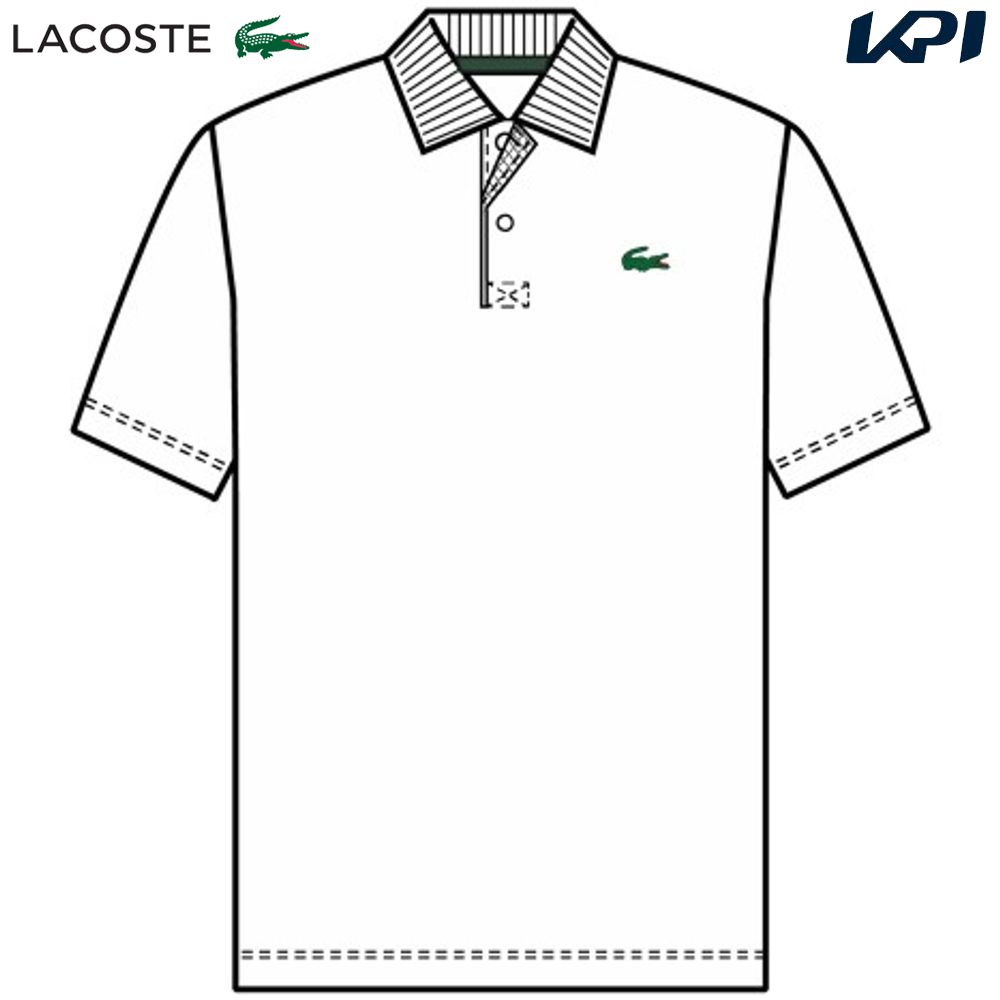 「あす楽対応」ラコステ LACOSTE テニスウェア メンズ 「メドベージェフ」アシンメトリーシームレスポロシャツ DH9255L-LMQ 2022FW 『即日出荷』