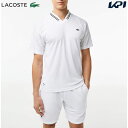 【全品10％OFFクーポン▼】「あす楽対応」ラコステ LACOSTE テニスウェア メンズ 『ダニール メドベージェフ』スキッパーネックポロシャツ DH1961-10-001 2023SS 『即日出荷』