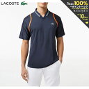 【全品10％OFFクーポン▼】「あす楽対応」ラコステ LACOSTE テニスウェア メンズ 『ダニール・メドベージェフ』スキッパーネックポロシャツ DH1961-10-KXE 2023SS 『即日出荷』