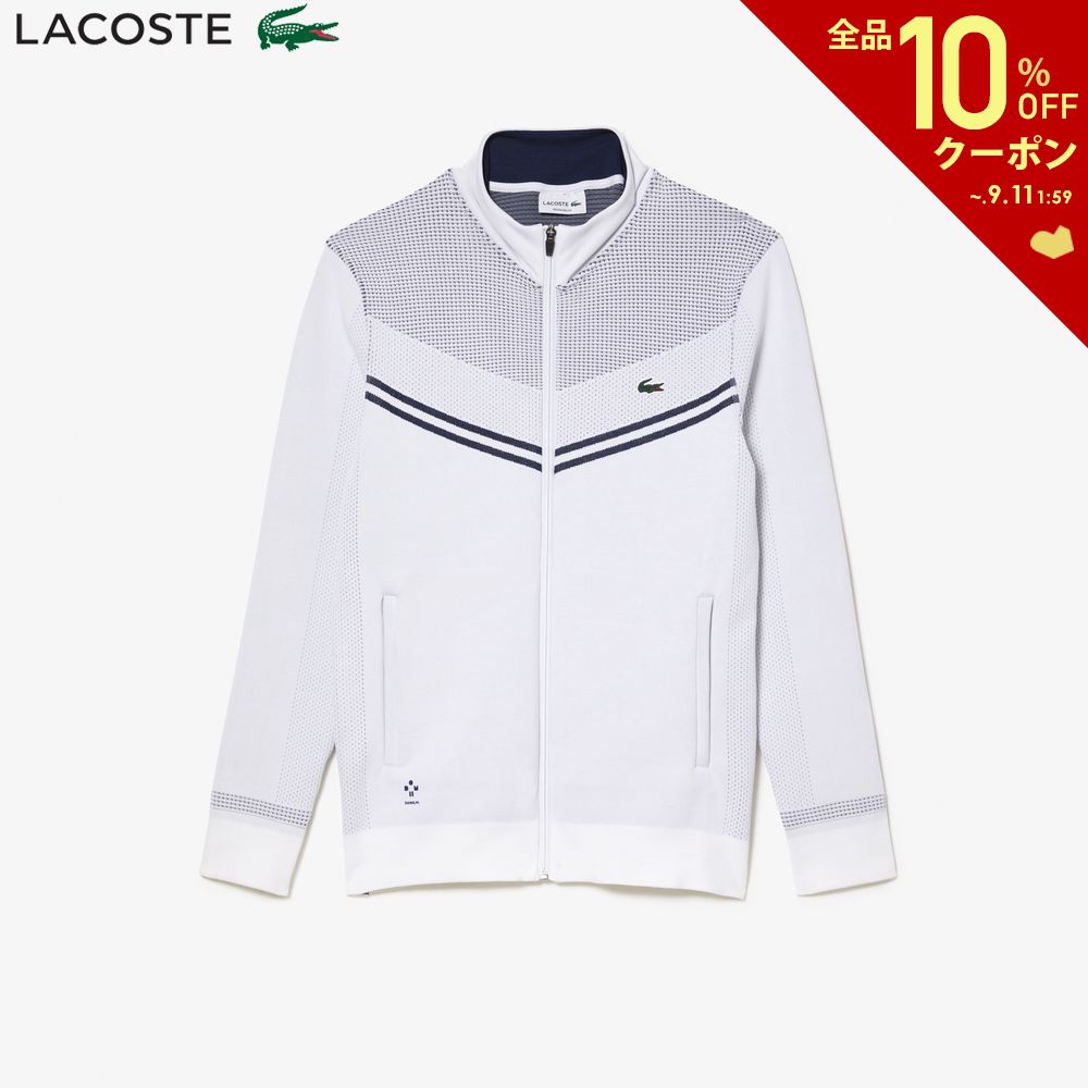 メンズウエア 【全品10％OFFクーポン▼】「あす楽対応」ラコステ LACOSTE テニスウェア メンズ 『ダニール・メドベージェフ』メッシュ切り替えトラックジャケット SH1090-99-BED 2023FW 『即日出荷』