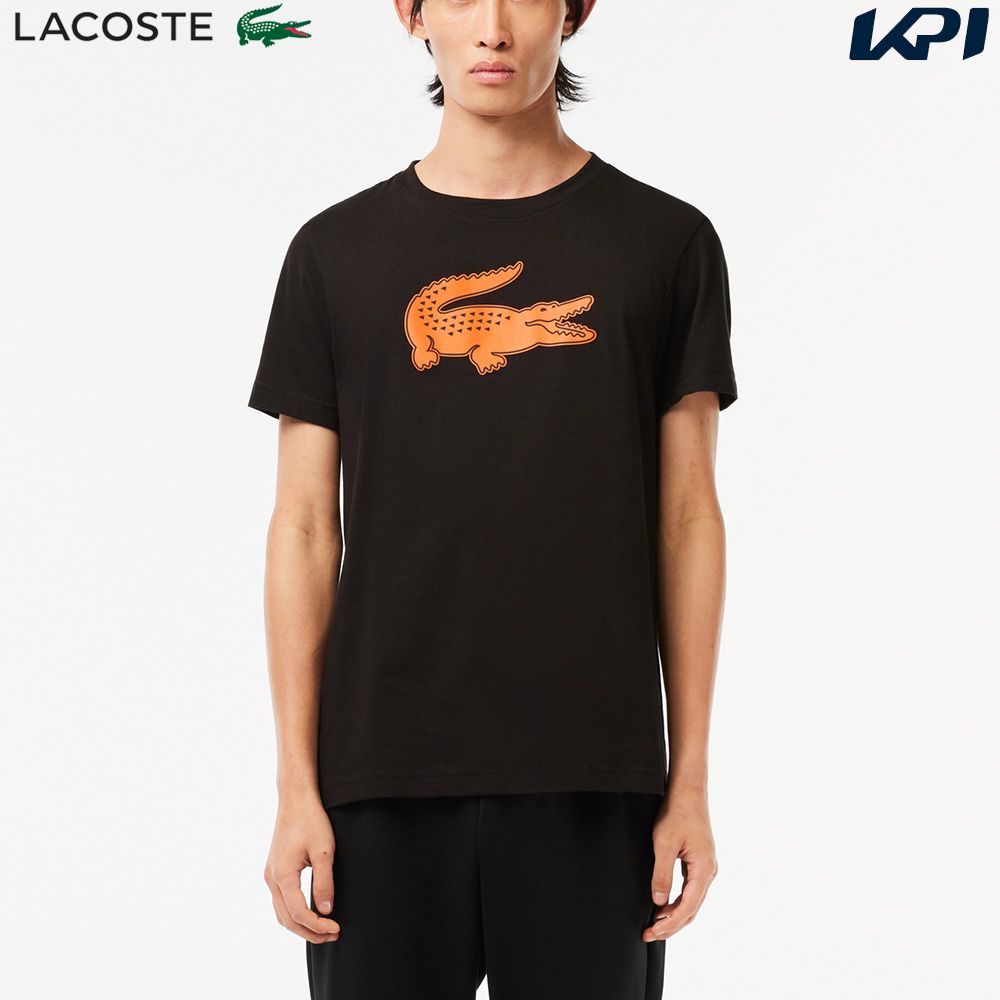 【全品10％OFFクーポン▼】「あす楽対応」ラコステ LACOSTE テニスウェア メンズ コットンブレンドウルトラドライロゴプリントTシャツ TH2042-99-QXI 2023FW 『即日出荷』