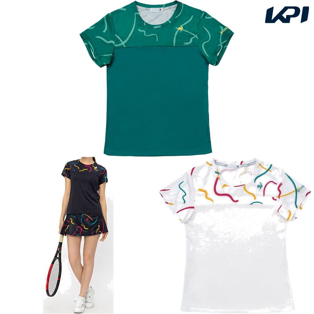 【全品10％OFFクーポン〜8/25 1:59】ルコック le coq sportif テニスウェア レディース グラフィックゲームシャツ QTWWJA02 2023FWのサムネイル
