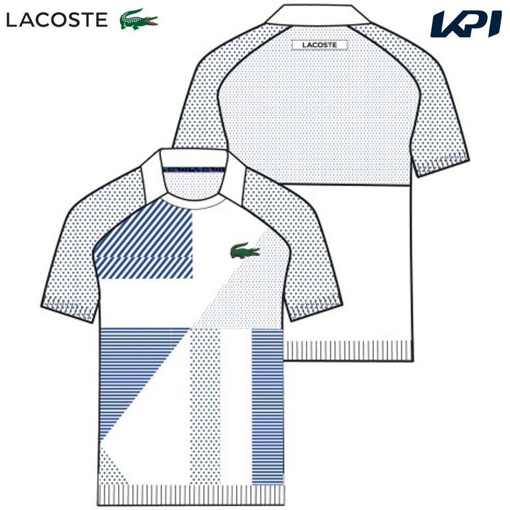 【全品10％OFFクーポン 】 あす楽対応 ラコステ LACOSTE テニスウェア メンズ メドベージェフ アシンメトリーシームレスポロシャツ DH9255L-LMQ 2022FW 即日出荷 