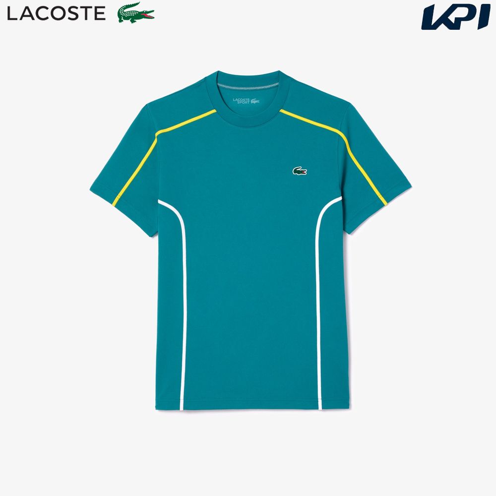 【全品10％OFFクーポン▼】「あす楽対応」ラコステ LACOSTE テニスウェア メンズ コントラストラインドウルトラドライTシャツ TH7545-99-IY4 2024SS 『即日出荷』