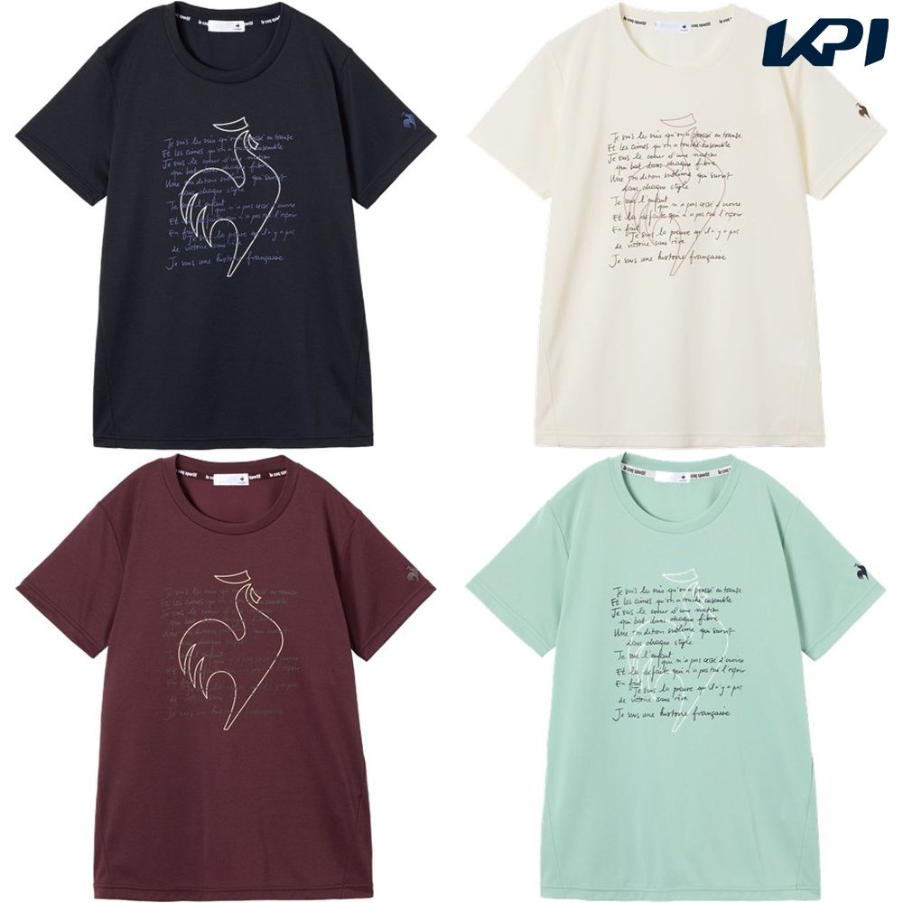 【全品10%OFFクーポン】ルコック le coq sportif テニスウェア レディース 汗染み軽減 半袖Tシャツ LZ5FHT01L 2025FW