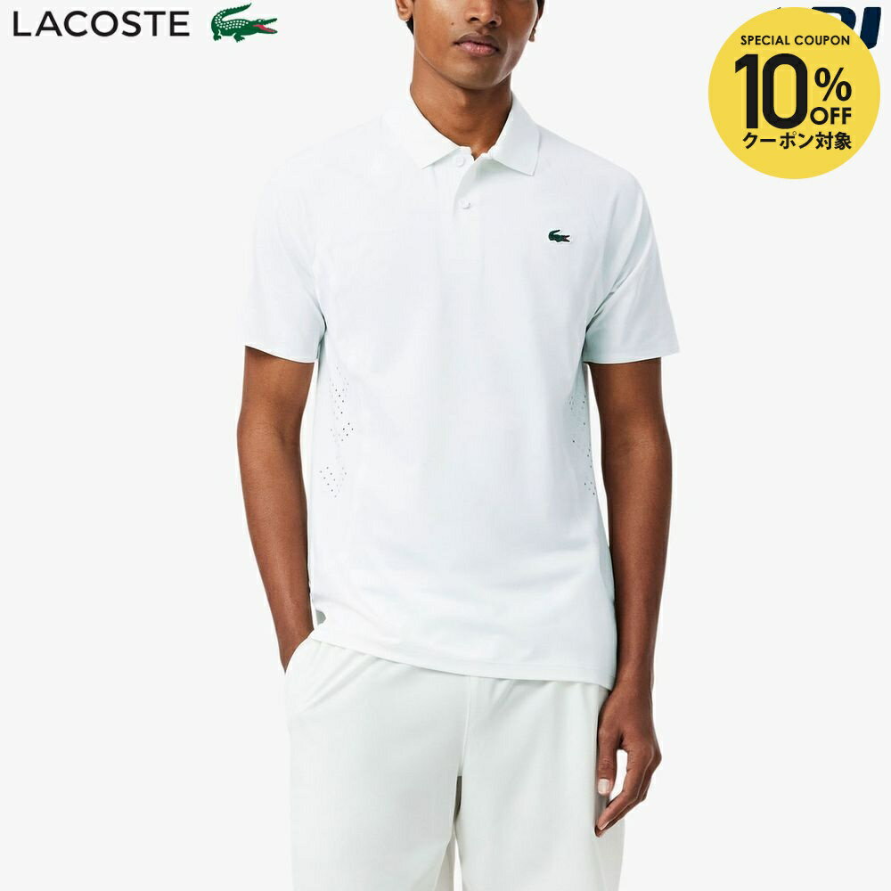 【全品10％OFFクーポン〜3/15】『即日出荷』ラコステ LACOSTE テニスウェア メンズ 『ノバク・ジョコビッチ』シームレスポロシャツ DH9986-99-001 2026SS