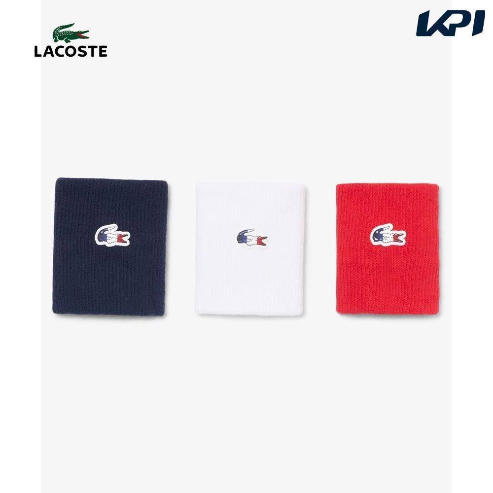 ラコステ LACOSTE テニスアクセサリー ユニセックス フレンチテニスチーム リストバンド3色セット ネイビー/ホワイト/レッド RL0474-10-LAW