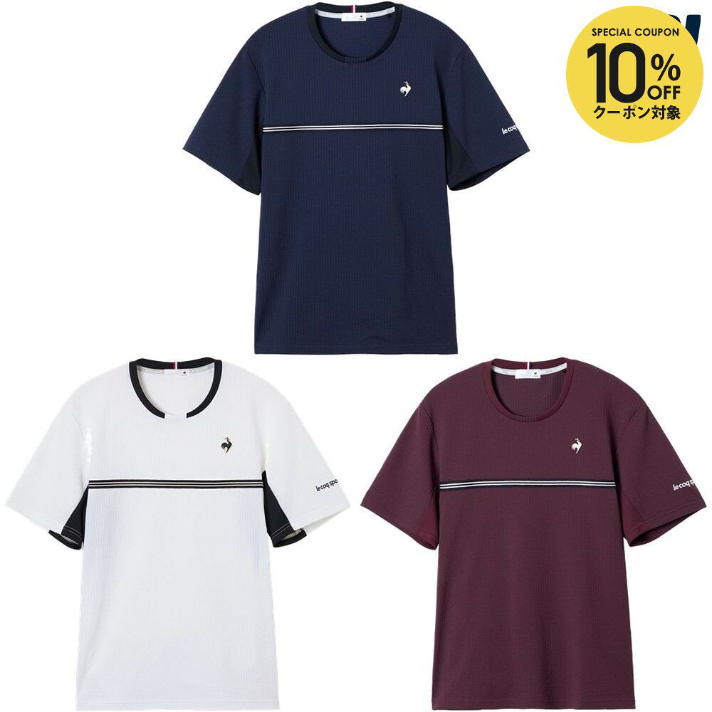 【10%OFFクーポン対象】ルコック le coq sportif テニスウェア メンズ 半袖ゲームシャツ LN5FHT20M 2025