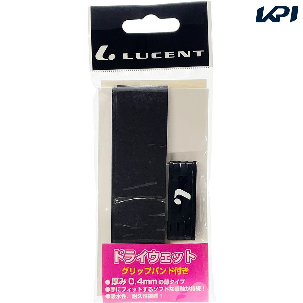 Other - ルーセント LUCENT テニスグリップテープ 薄型グリップテープ ラバ - バンド付 ブラック XLE5229