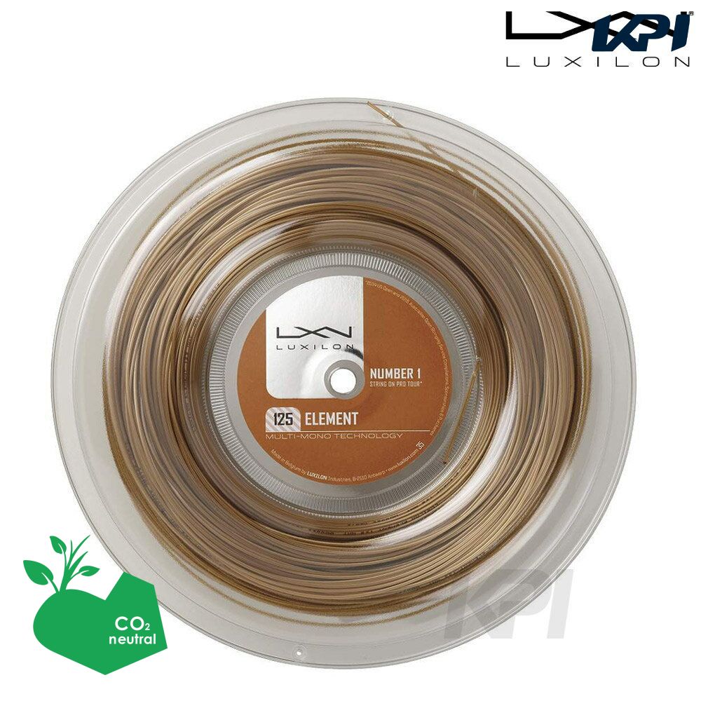 『即日出荷』【SDGsプロジェクト】LUXILON(ルキシロン)「Element(エレメント) 1.25 200mロール WRZ990106」硬式テニスストリング(ガット)