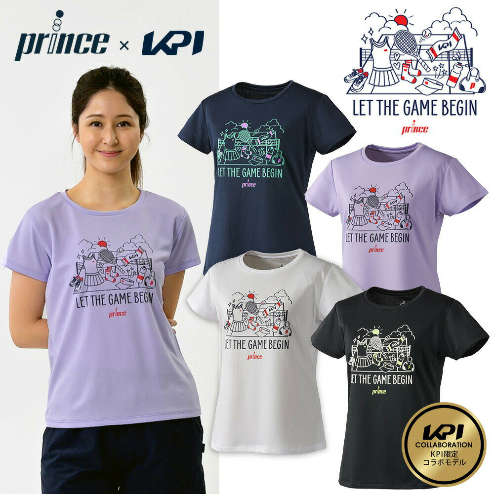 【全品10％OFFクーポン▼】「あす楽対応」プリンス Prince テニスウェア レディース prince×KPIコラボ グラフィックTシャツ WS3905K KPI限定コラボモデル 2023SS 『即日出荷』「クールバンダナプレゼントキャンペーン」