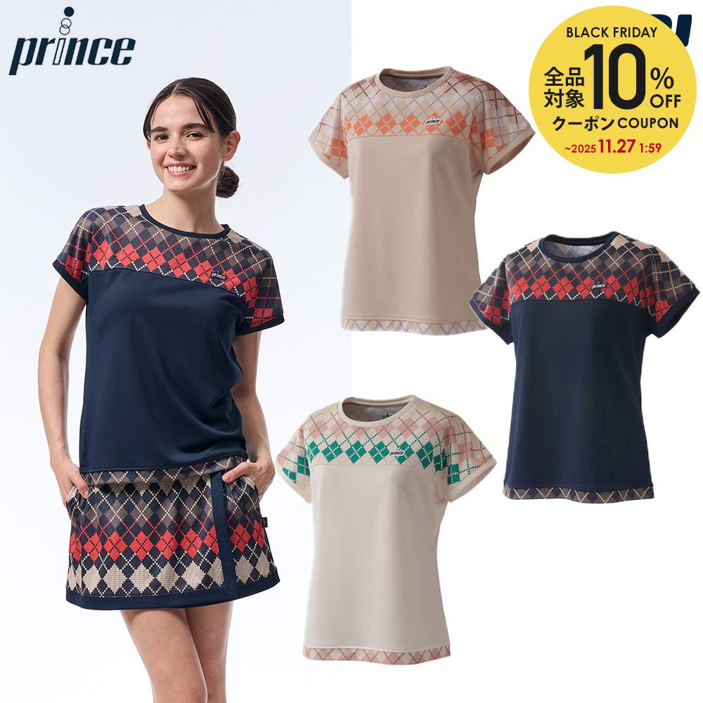 プリンス Prince テニスウェア レディース ゲームシャツ WF5076 2025FW