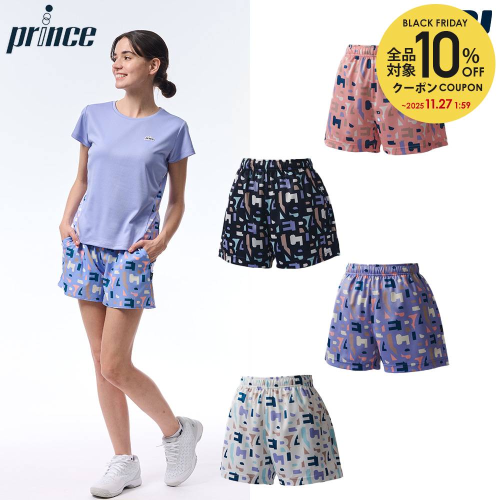 【全品10%OFFクーポン】プリンス Prince テニスウェア レディース ショートパンツ WF5344 2025FW