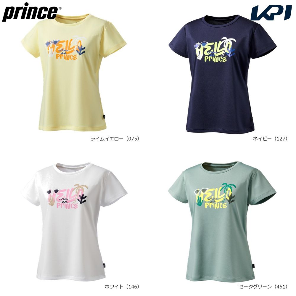 【10％OFFクーポン対象】プリンス Prince テニスウェア レディース Tシャツ WS6062 2026SS 2月下旬発売予定※予約
