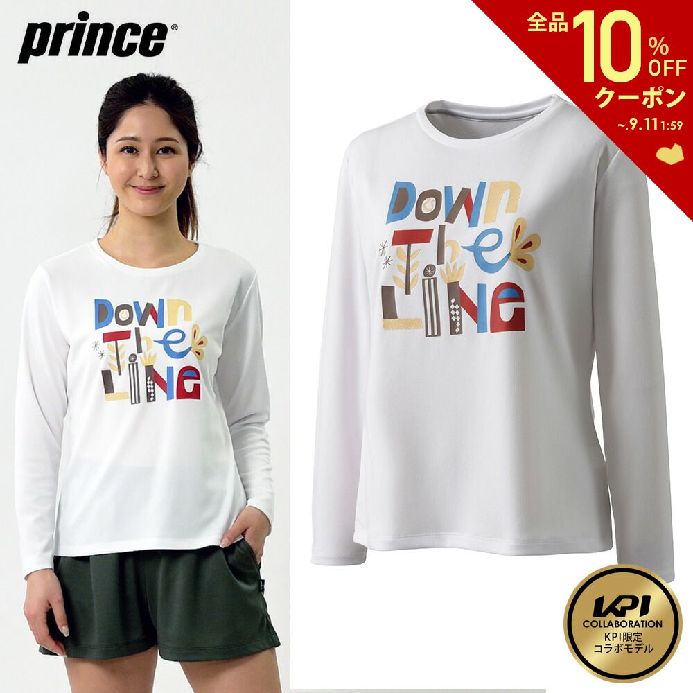 レディースウエア 【全品10％OFFクーポン▼】「あす楽対応」【別注数量限定】プリンス Prince テニスウェア レディース ロングスリーブシャツ KPI限定コラボモデル WF3084K 2023FW『即日出荷』