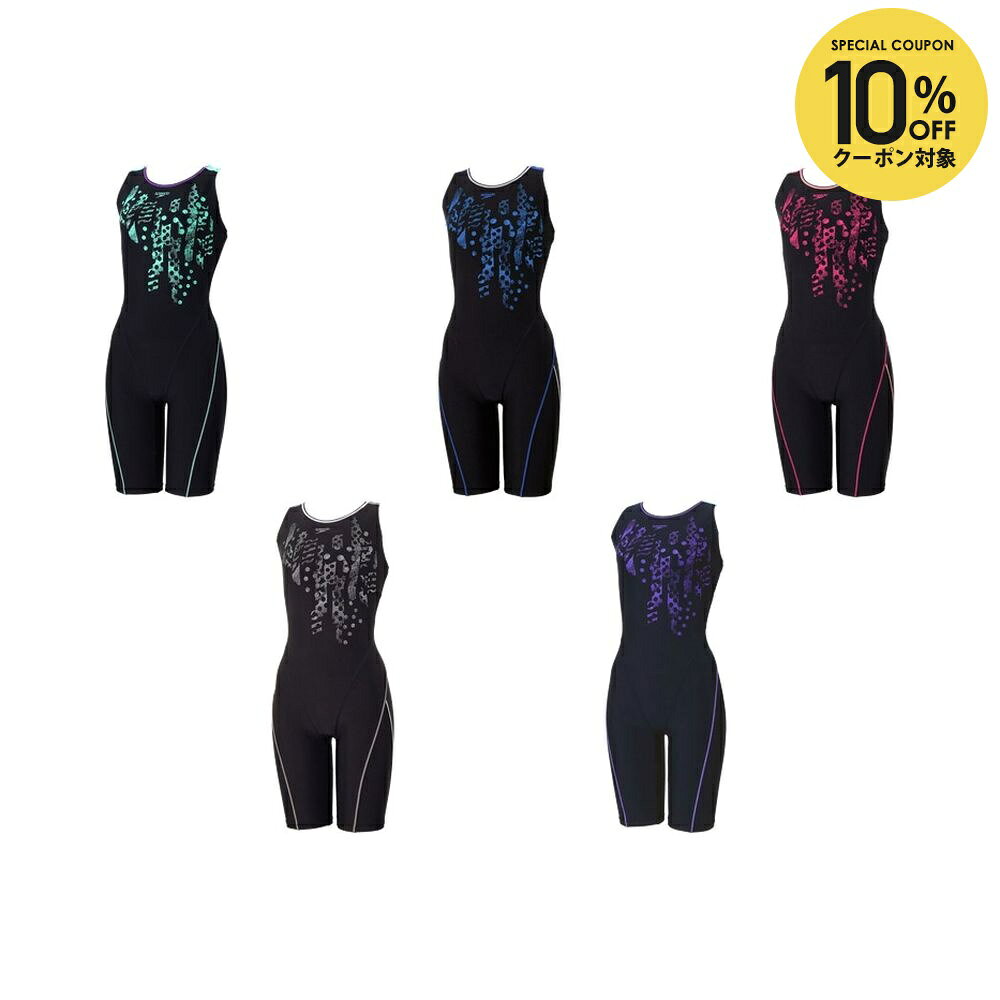 乐天商城 - 【10％OFFクーポン対象】スピード Speedo 水泳水着 レディース Crash Dot Loosen Kneeskin SFW12563