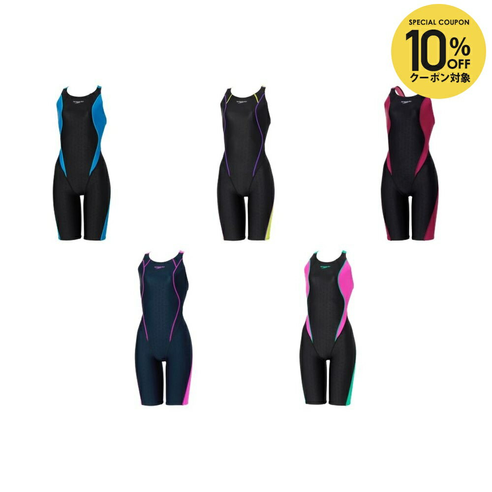 【10%OFFクーポン対象】スピード Speedo 水泳水着 レディース フレックスシグマニューセミオープンバックニースキン2 / FLEX SV S-OP KNEE2 SCW12602F
