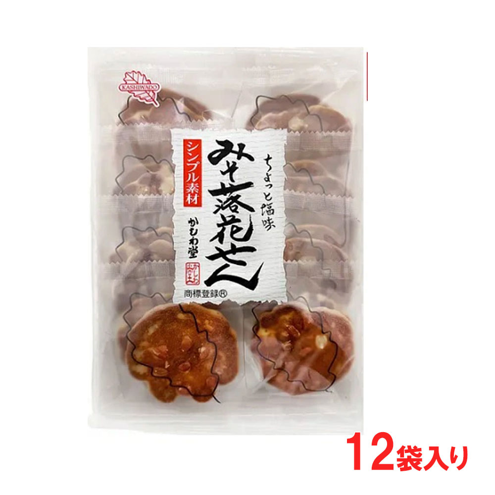 樂天商城 - かしわ堂 みそ落花せん 16枚×12袋入り 1ケース