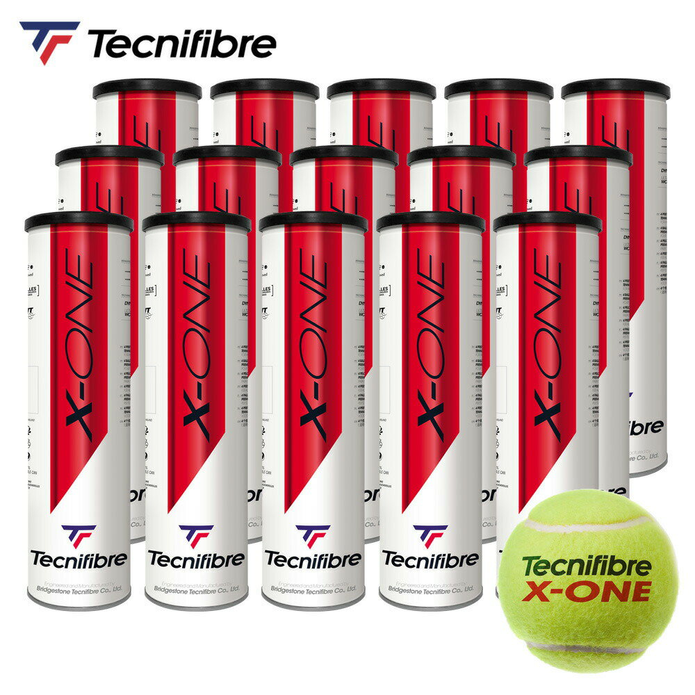 ボール 【全品10％OFFクーポン▼】【365日出荷】「あす楽対応」テクニファイバー Tecnifibre テニスボール X-ONE（エックスワン）4個入 1箱（15缶/60球）TBA4XE1　ITF／JTA 公認球 『即日出荷』