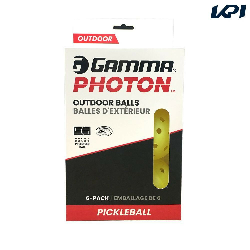 乐天商城 - ガンマ GAMMA ピックルボールボール PICKLEBALL PHOTON OUTDOOR BALL 6P 1E805863