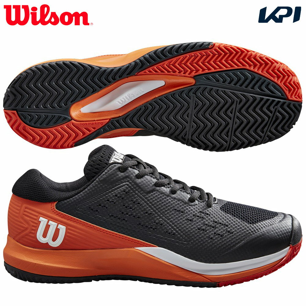 10OFFݥ󢧡֤ۡбץ륽 Wilson ƥ˥塼  åץ RUSH PRO ACE Black/Vermillon 륳 WRS330790U ¨в١