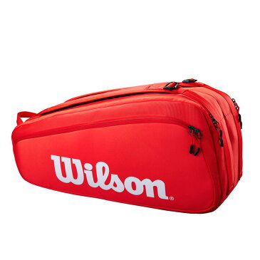 【10%OFFクーポン対象〜7/30】ウイルソン Wilson テニスバッグ・ケース SUPER TOUR 9PK 9本収納可能 スーパーツアー ラケットバッグ WR8010501001