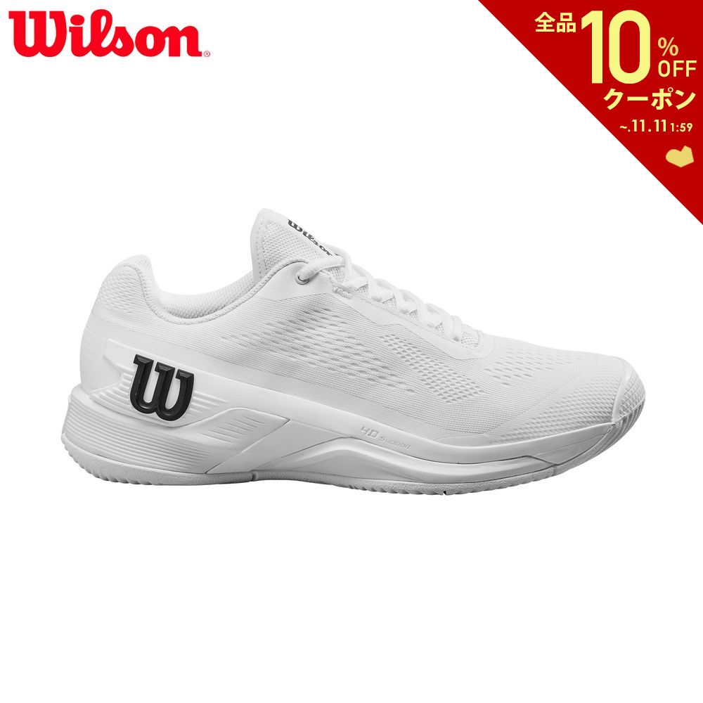 【全品10％OFFクーポン▼】「あす楽対応」ウイルソン Wilson テニスシューズ メンズ RUSH PRO 4.0 White/Wh/Bk ラッシュプロ 4.0 WRS332620 2024SS『即日出荷』