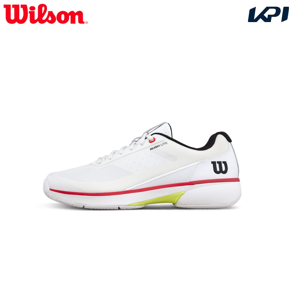 【10%OFFクーポン対象】ウイルソン Wilson テニスシューズ メンズ RUSH LITE 5 White/Black/R ラッシュライト 5 オールコー...